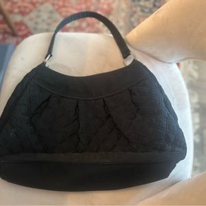 Black Vera Bradley quilted handbag.  Good condition.